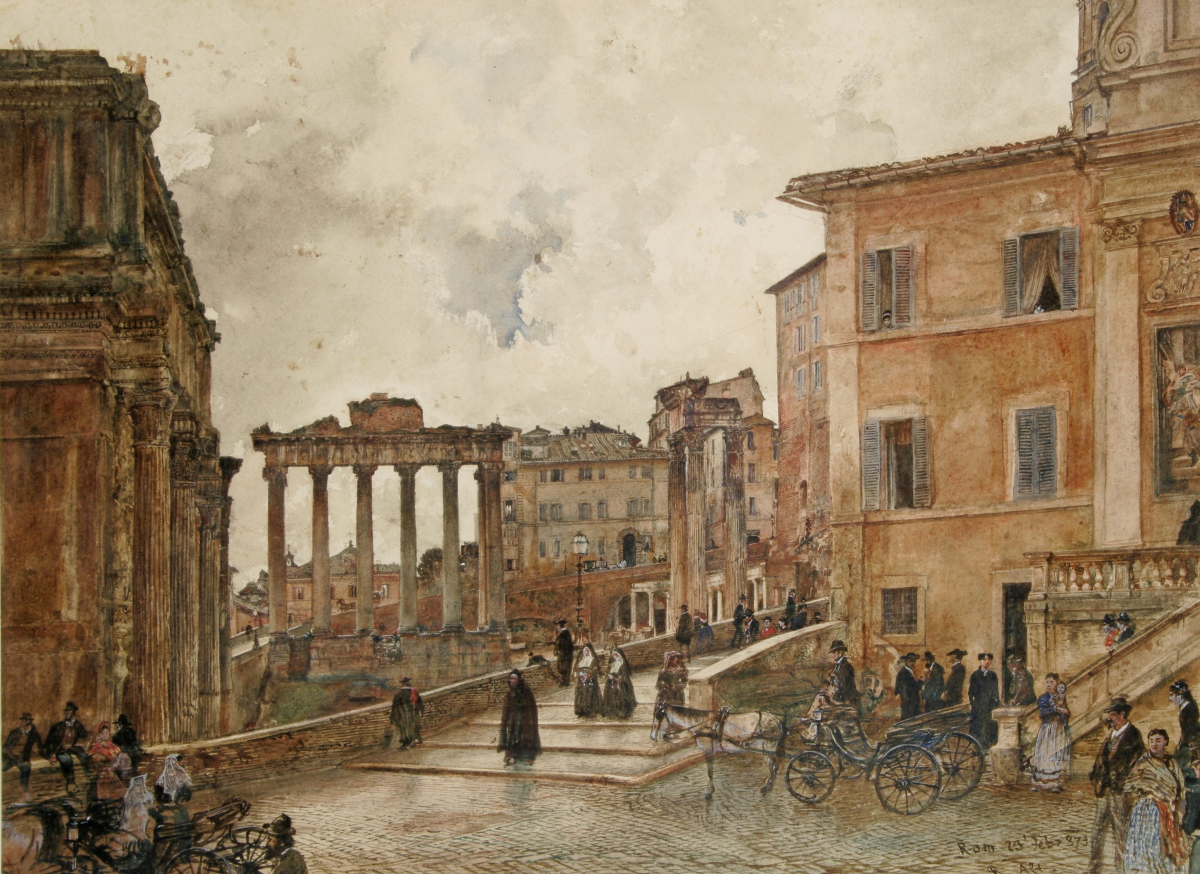 Rudolf von Alt (1812–1905). Forum Romanum v Římě, 1873